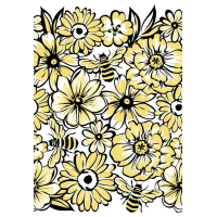 Crafter's Companion Bees in the Border A6 Background Layering Stamps (CC-ST-CA-BKBEE)